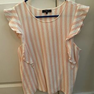 Pink ruffle sleeve top